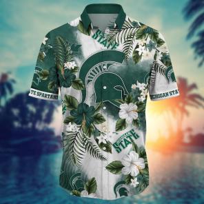 Michigan State Spartans NCAA Flower Hawaii Shirt For Fans Ver 1