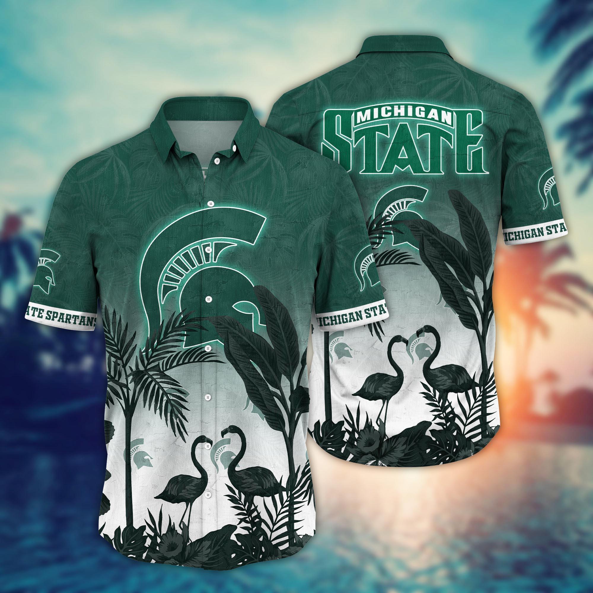 Michigan State Spartans NCAA Flower Hawaii Shirt For Fans Ver 12