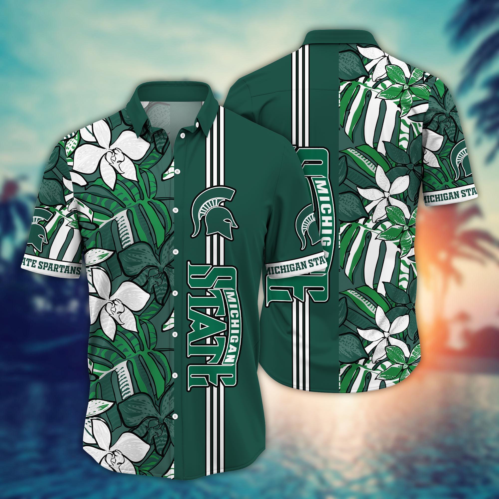 Michigan State Spartans NCAA Flower Hawaii Shirt For Fans Ver 15