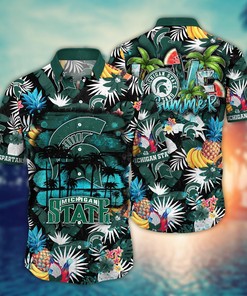 Michigan State Spartans NCAA Flower Hawaii Shirt For Fans Ver 16