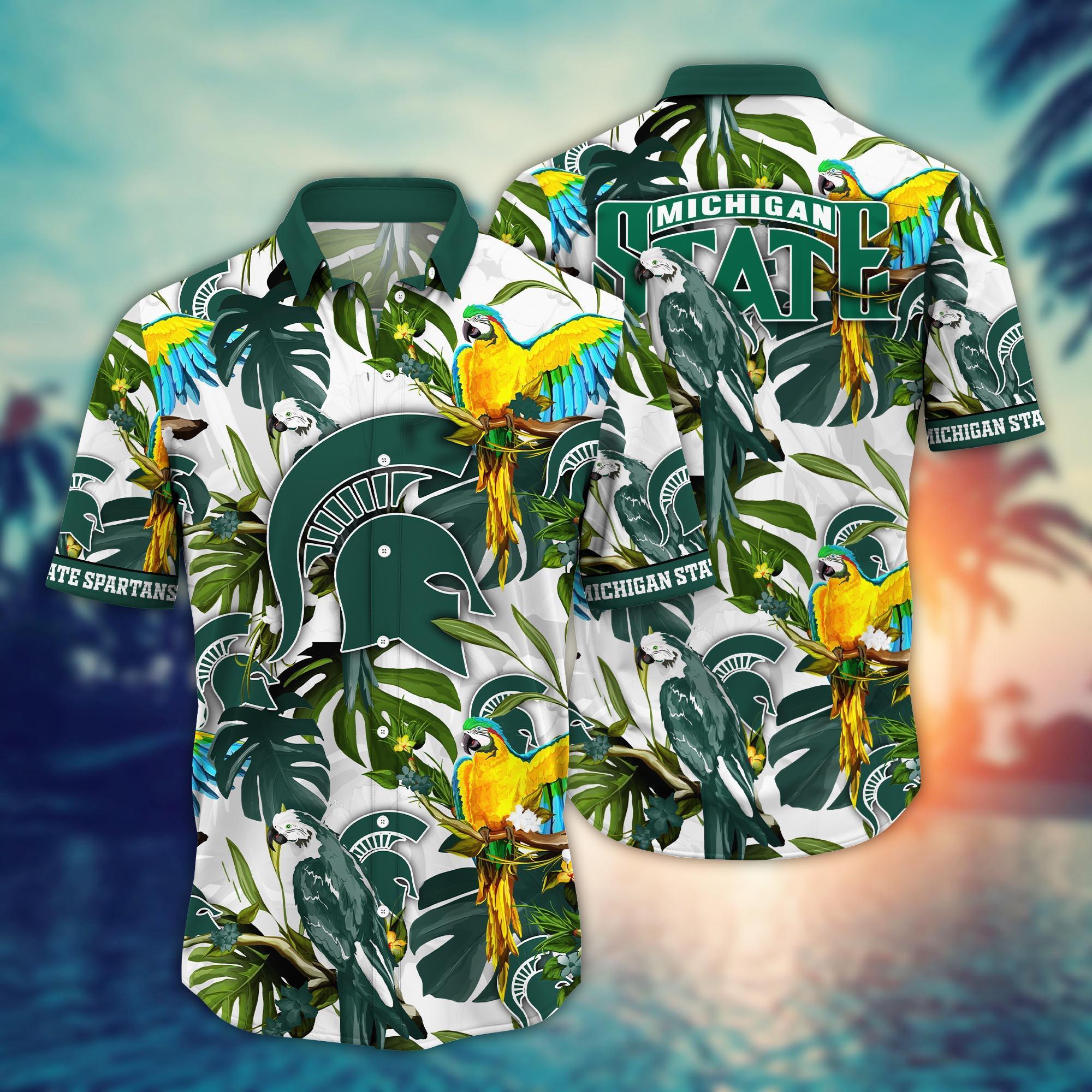 Michigan State Spartans NCAA Flower Hawaii Shirt For Fans Ver 2