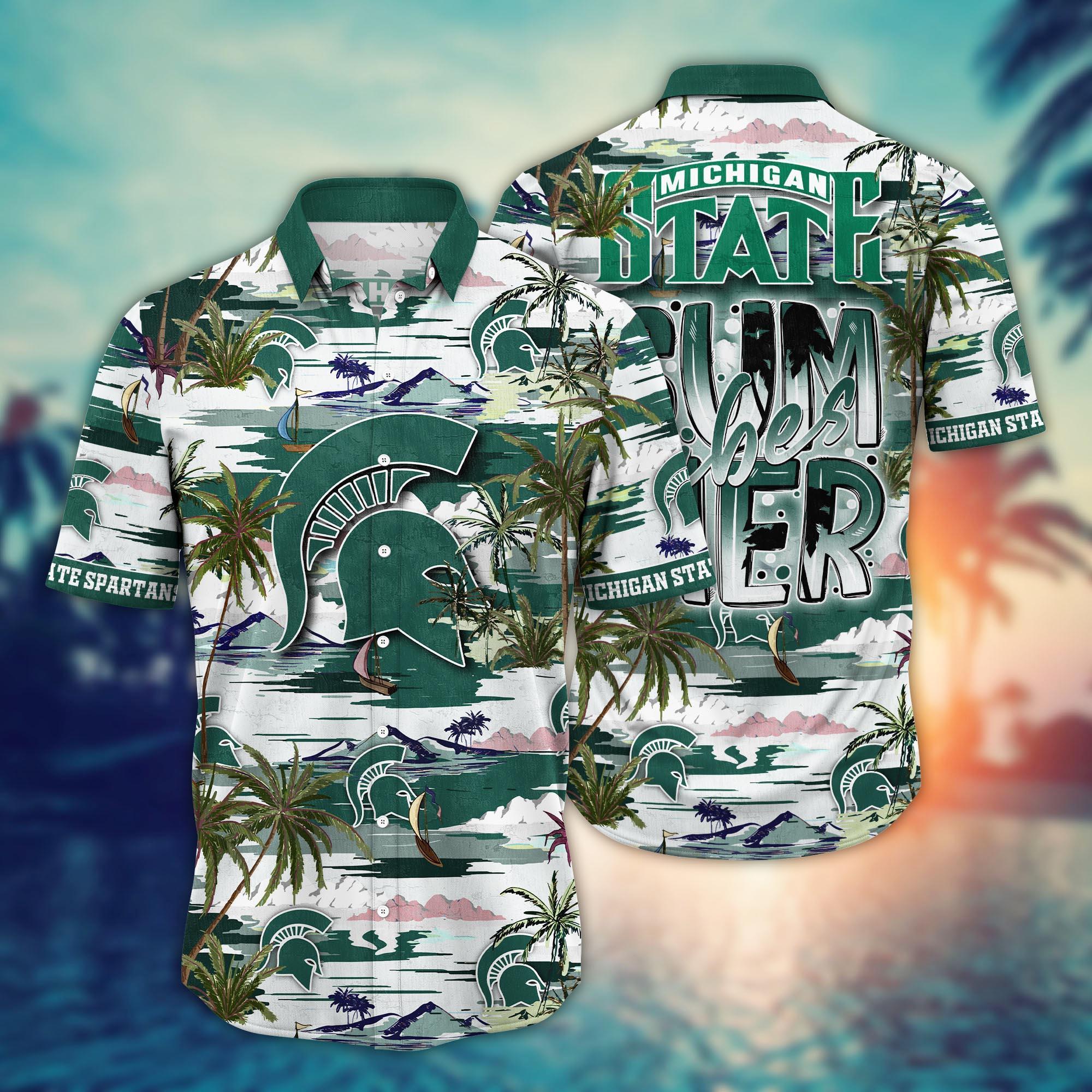 Michigan State Spartans NCAA Flower Hawaii Shirt For Fans Ver 21