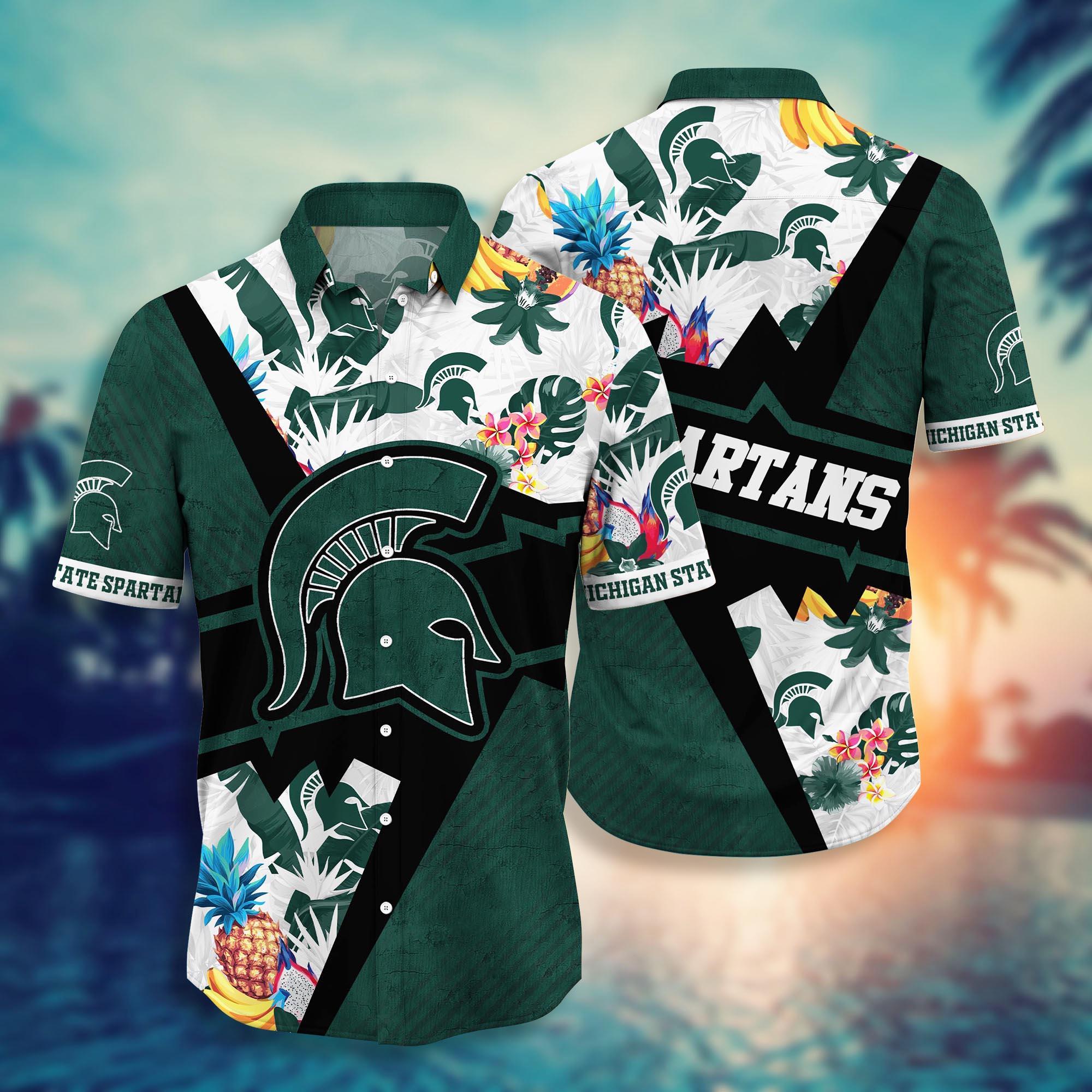 Michigan State Spartans NCAA Flower Hawaii Shirt For Fans Ver 22