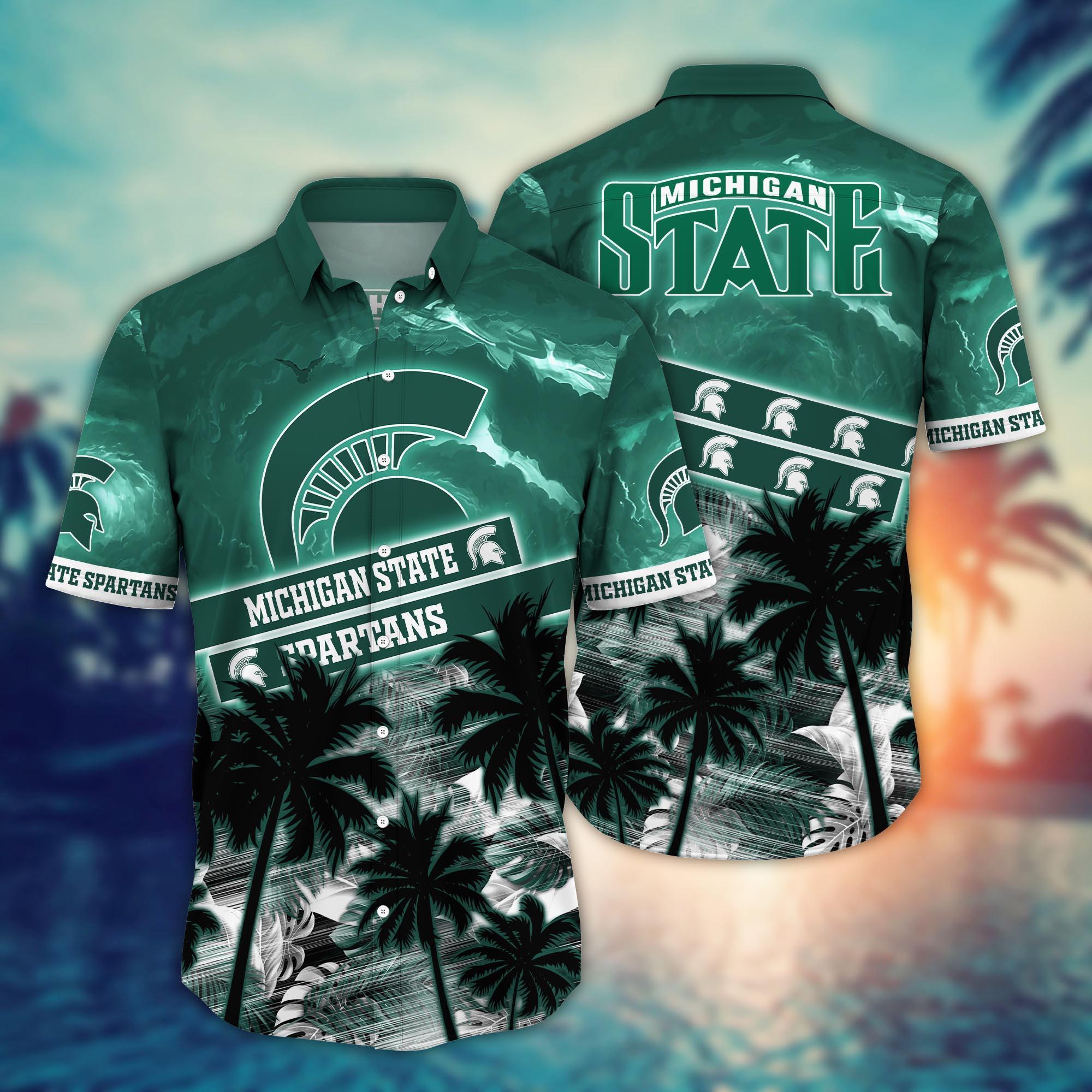 Michigan State Spartans NCAA Flower Hawaii Shirt For Fans Ver 23