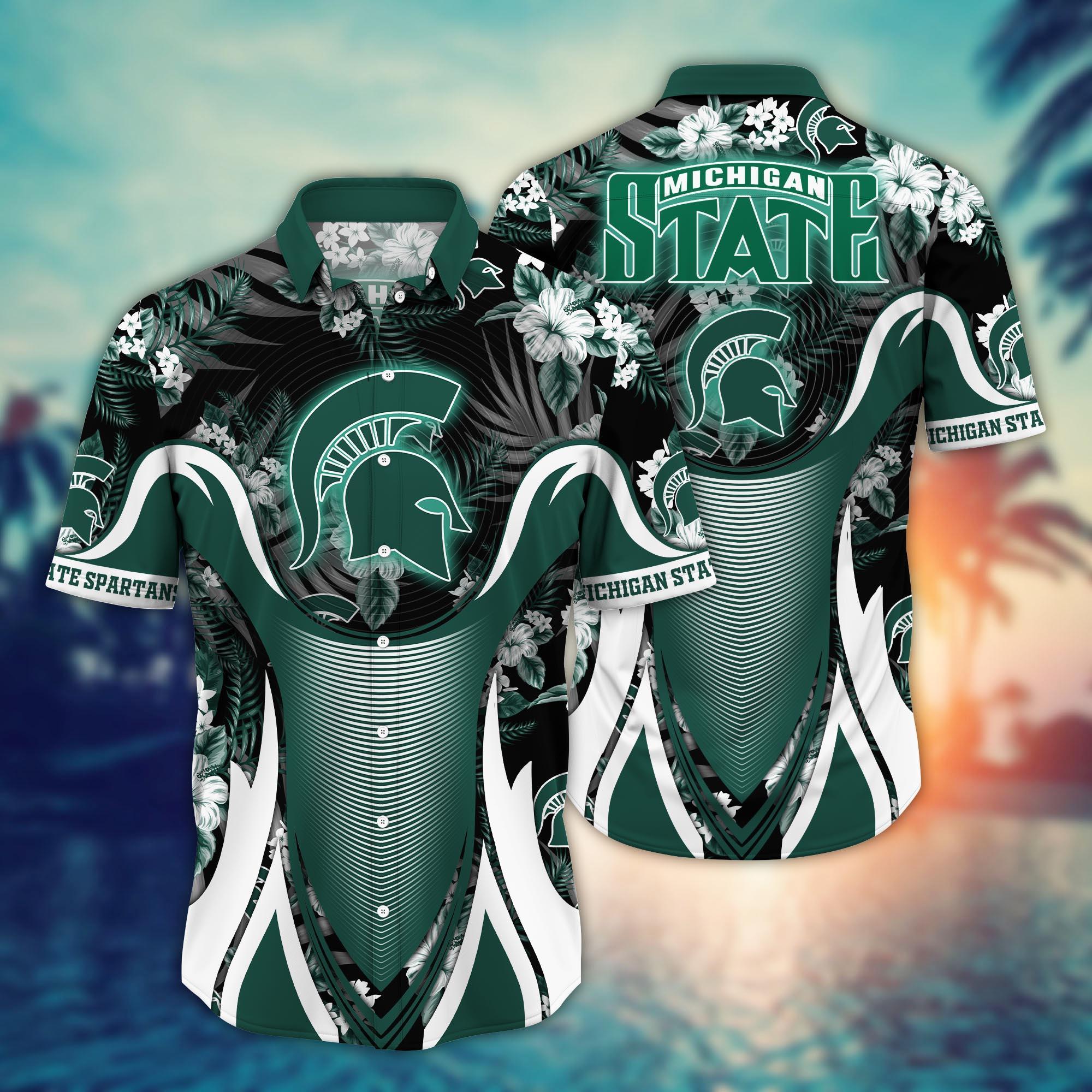 Michigan State Spartans NCAA Flower Hawaii Shirt For Fans Ver 26