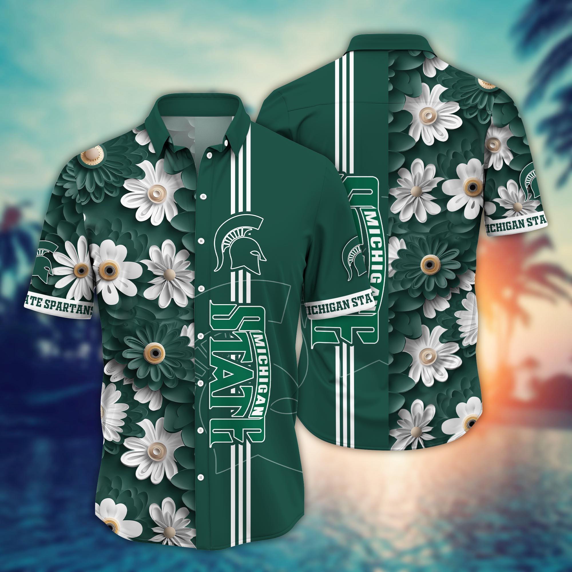 Michigan State Spartans NCAA Flower Hawaii Shirt For Fans Ver 27