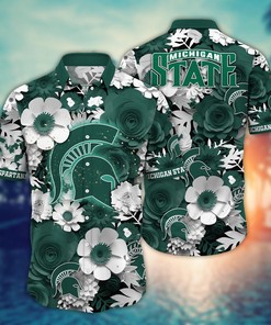 Michigan State Spartans NCAA Flower Hawaii Shirt For Fans Ver 28
