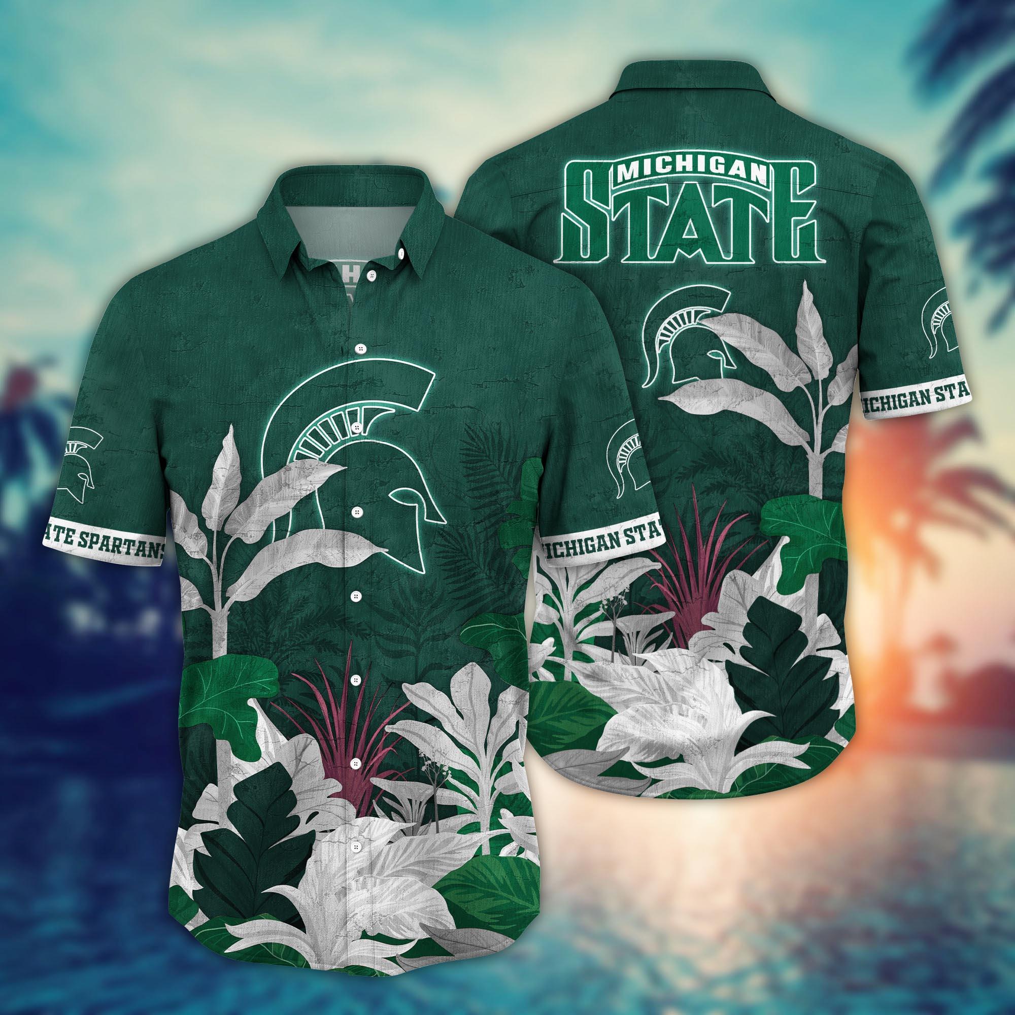 Michigan State Spartans NCAA Flower Hawaii Shirt For Fans Ver 29
