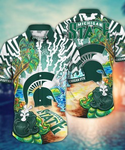 Michigan State Spartans NCAA Flower Hawaii Shirt For Fans Ver 3