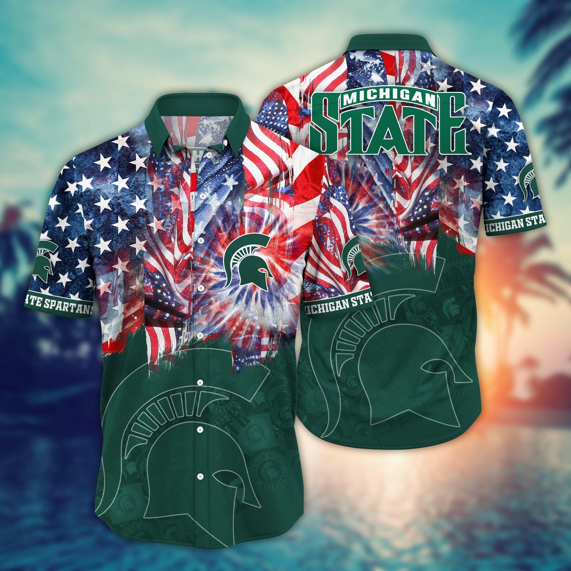 Michigan State Spartans NCAA Flower Hawaii Shirt For Fans Ver 31