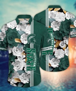Michigan State Spartans NCAA Flower Hawaii Shirt For Fans Ver 35