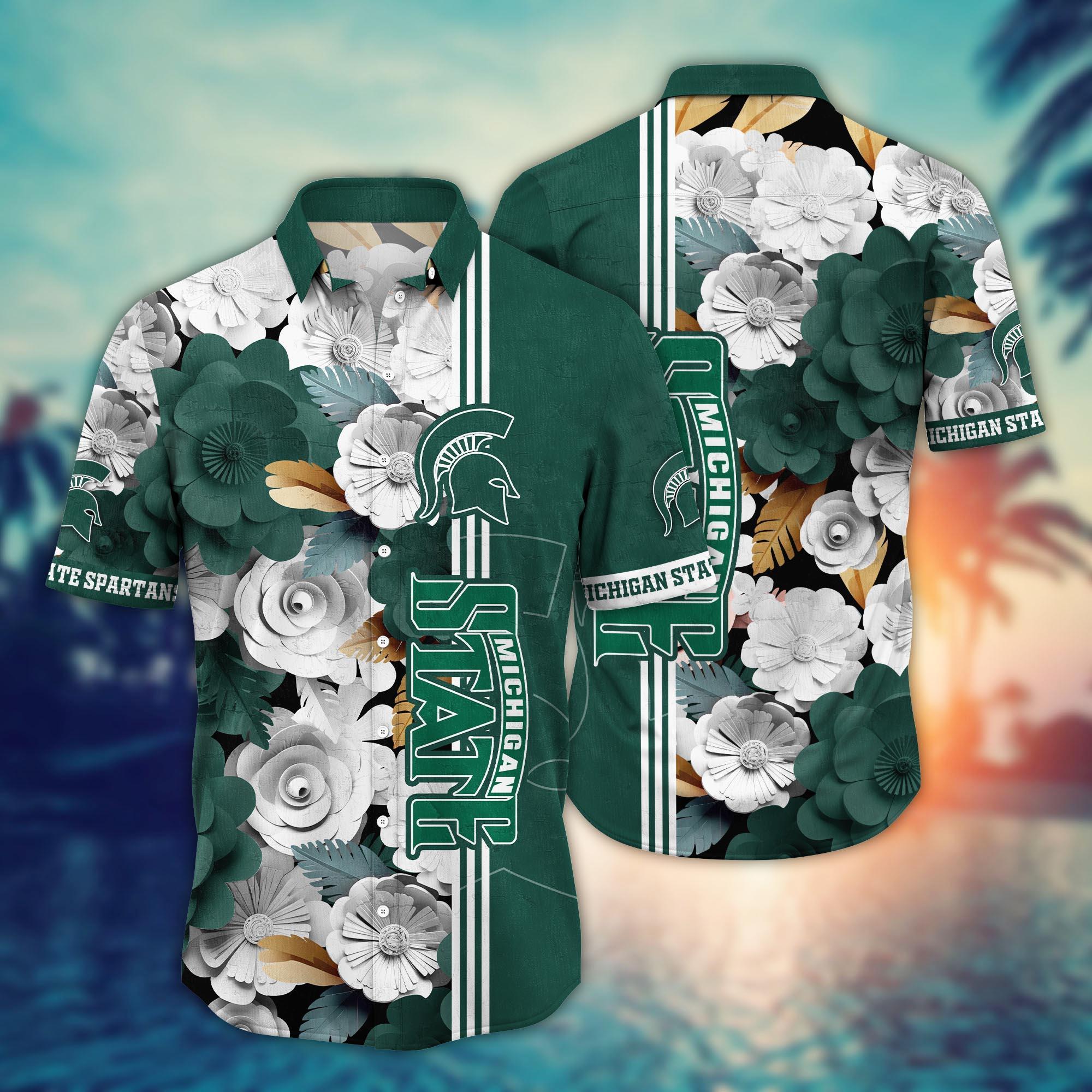 Michigan State Spartans NCAA Flower Hawaii Shirt For Fans Ver 35