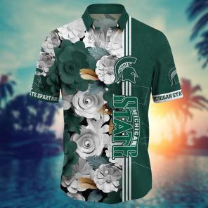 Michigan State Spartans NCAA Flower Hawaii Shirt For Fans Ver 35