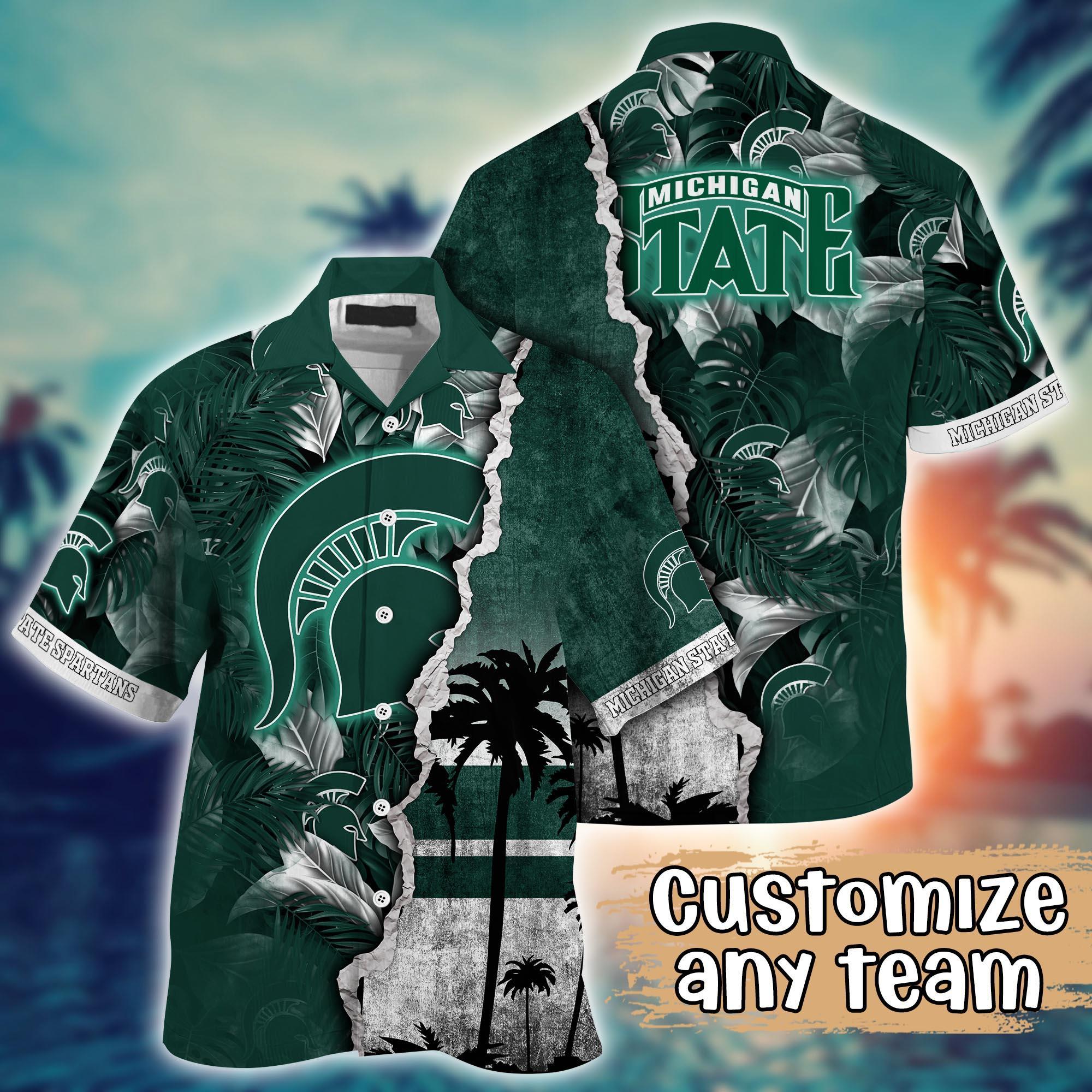 Michigan State Spartans NCAA Flower Hawaii Shirt For Fans Ver 36