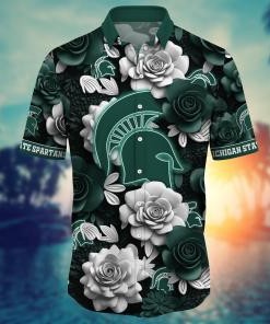 Michigan State Spartans NCAA Flower Hawaii Shirt For Fans Ver 37