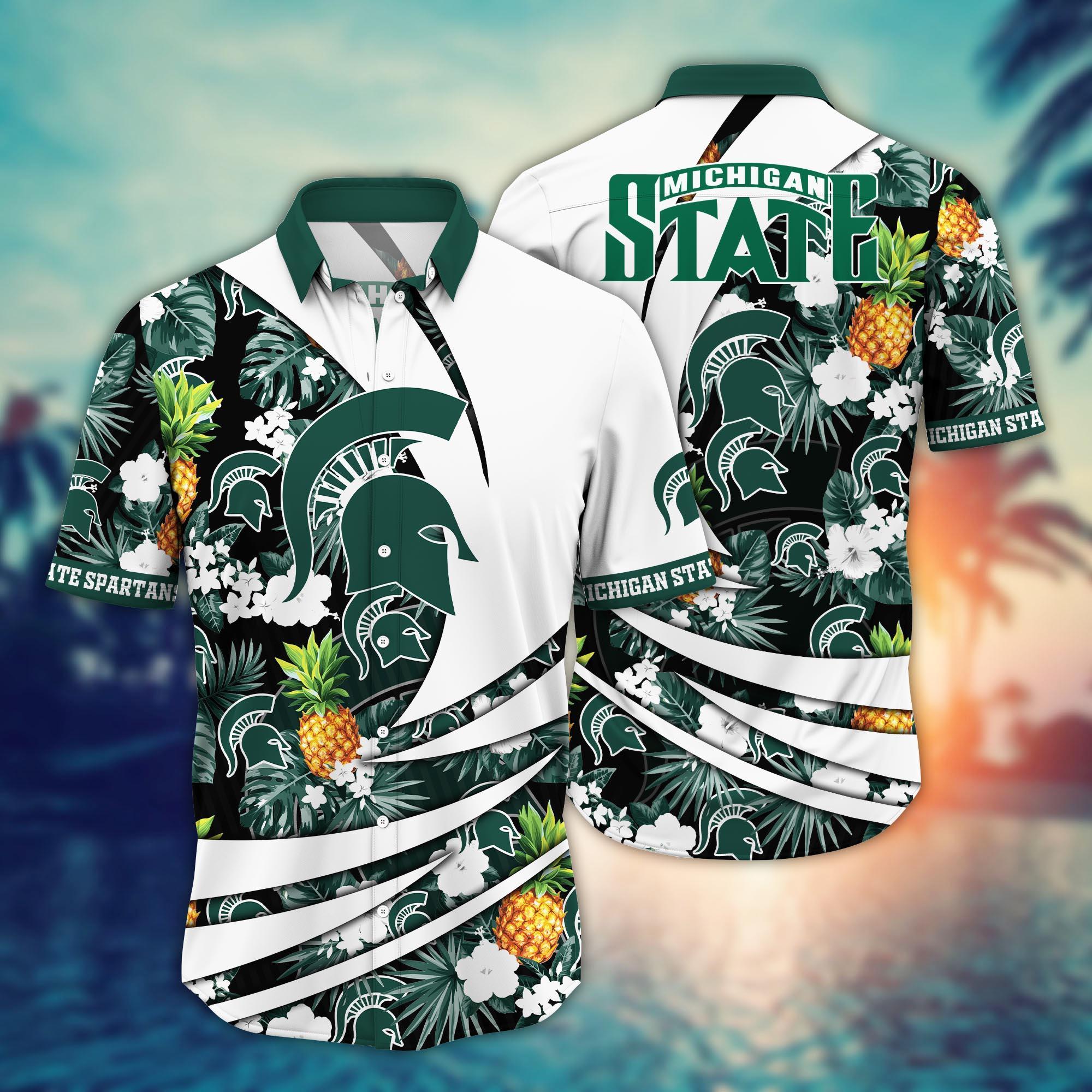 Michigan State Spartans NCAA Flower Hawaii Shirt For Fans Ver 7