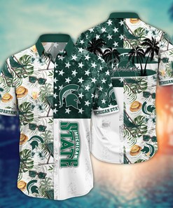 Michigan State Spartans NCAA Flower Hawaii Shirt For Fans Ver 8