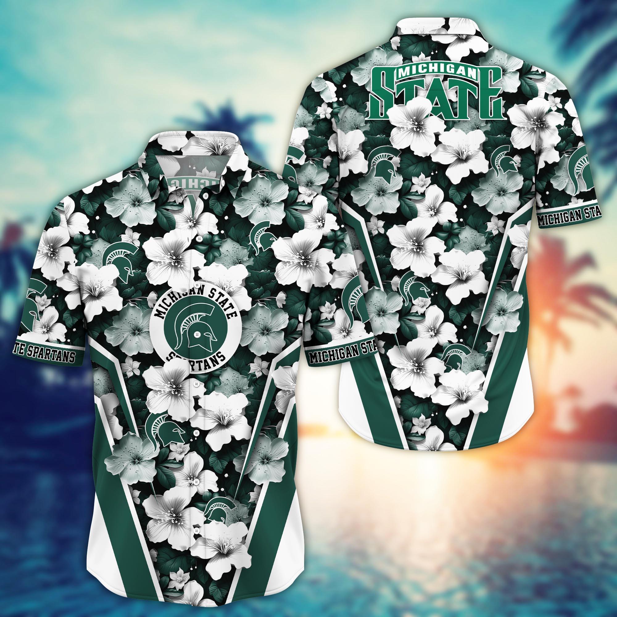 Michigan State Spartans NCAA Hawaiian Shirt, Aloha Shirt Ver 2