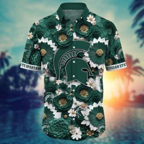 Michigan State Spartans NCAA Hawaiian Shirt for This Summer Customize Shirt Any Team