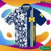 Michigan Wolverines 3D Hawaiian Shirt with Buttons - Perfect for Dressing Up or Down.