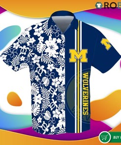 Michigan Wolverines 3D Hawaiian Shirt with Buttons - Perfect for Dressing Up or Down.