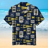 Michigan Wolverines Football Short-Sleeve Hawaiian Shirt - Show Your Love for the Wolverines in Style.