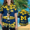 Michigan Wolverines Minnie Mouse Aloha Hawaiian Shirt - A Fun and Playful Addition to Your Wardrobe.