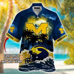 Michigan Wolverines NCAA Best Hawaiian Shirt Ever- Customize Any Team Any League