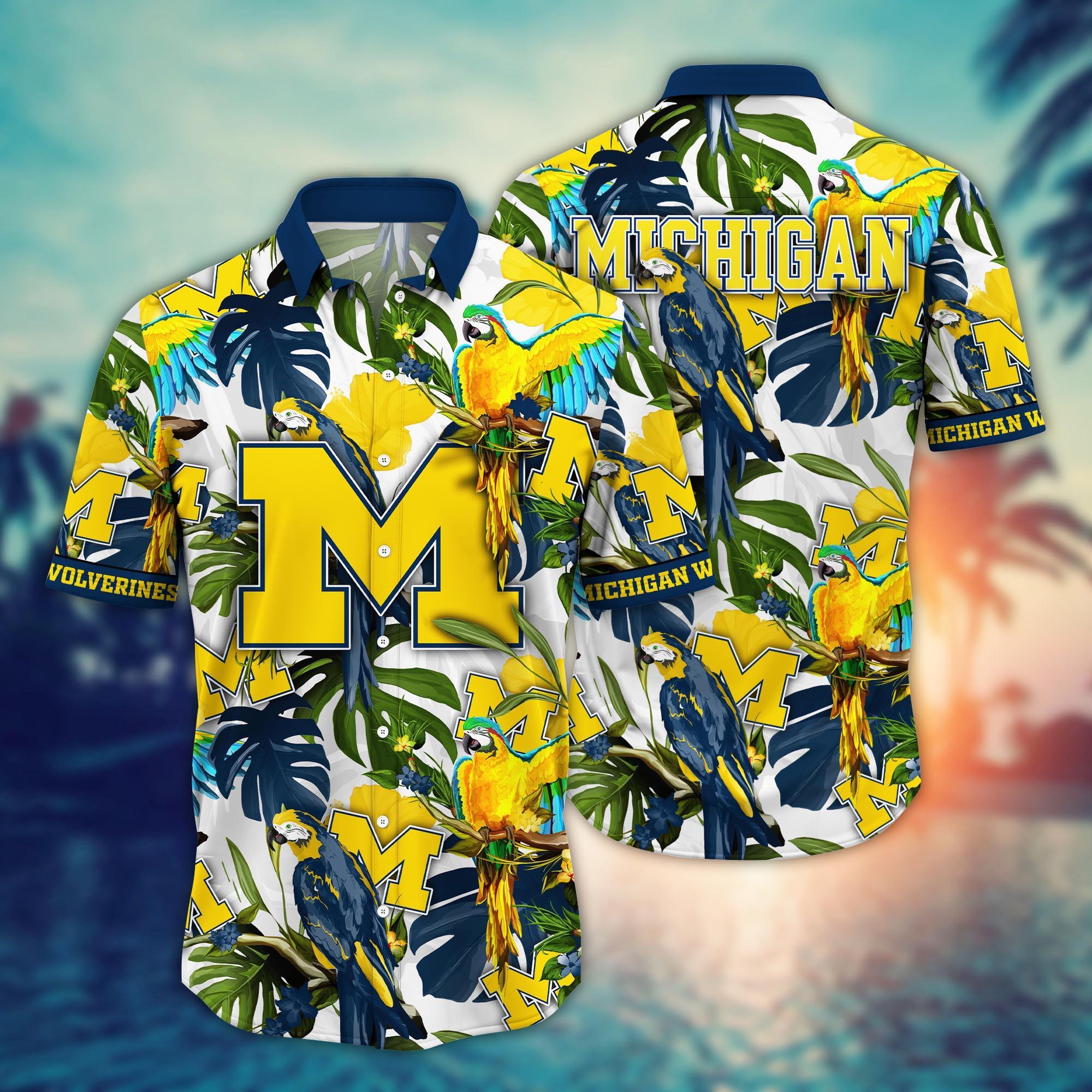 Michigan Wolverines NCAA Flower Hawaii Shirt For Fans Ver 1