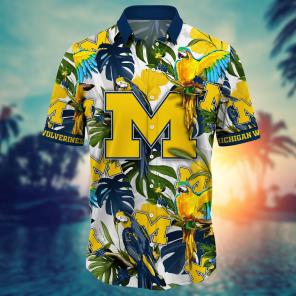 Michigan Wolverines NCAA Flower Hawaii Shirt For Fans Ver 1