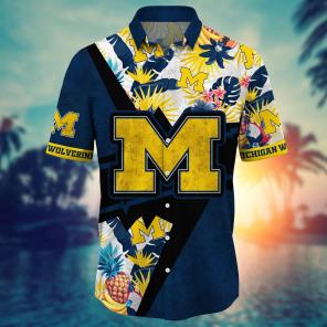 Michigan Wolverines NCAA Flower Hawaii Shirt For Fans Ver 11