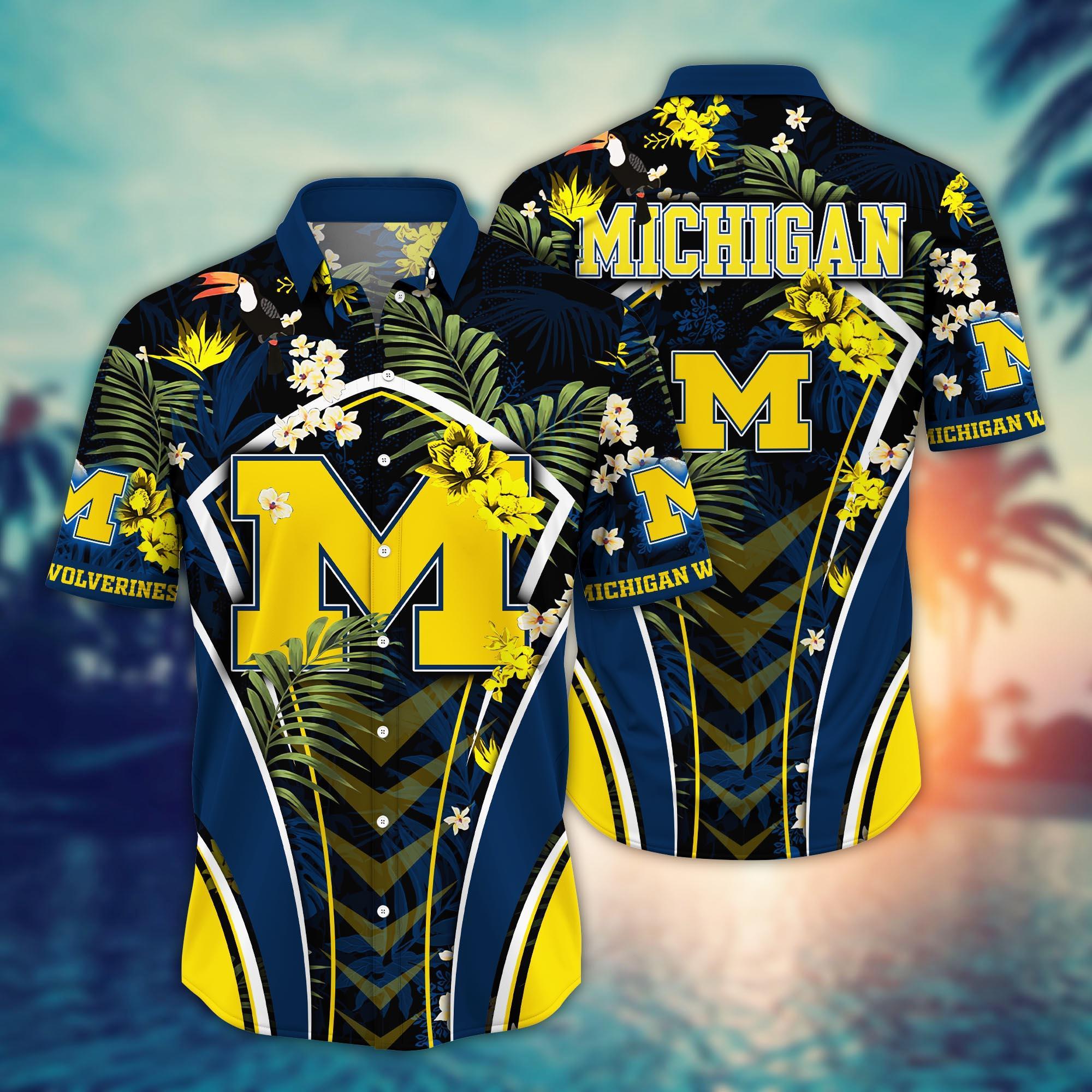 Michigan Wolverines NCAA Flower Hawaii Shirt For Fans Ver 14