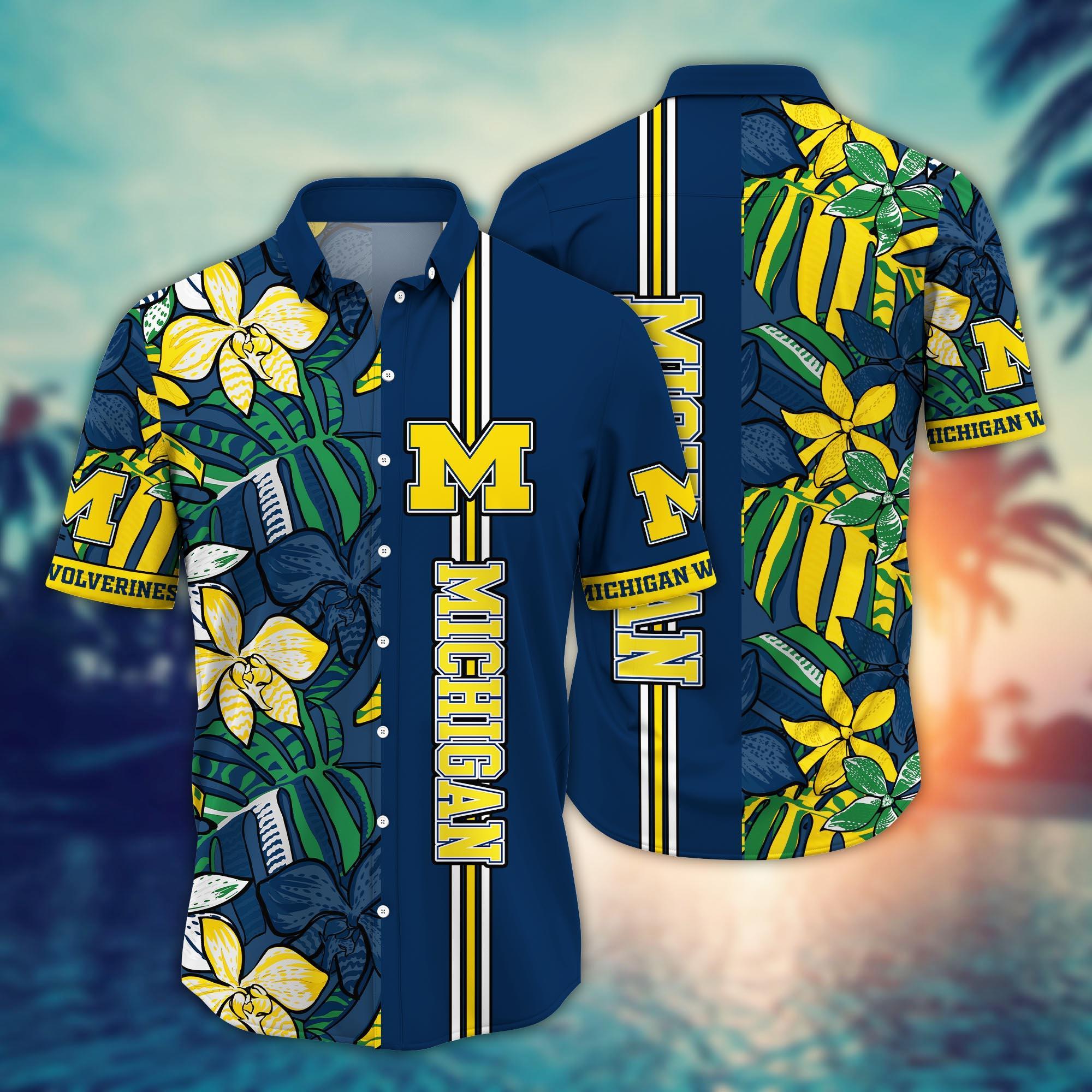 Michigan Wolverines NCAA Flower Hawaii Shirt For Fans Ver 15