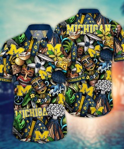 Michigan Wolverines NCAA Flower Hawaii Shirt For Fans Ver 17