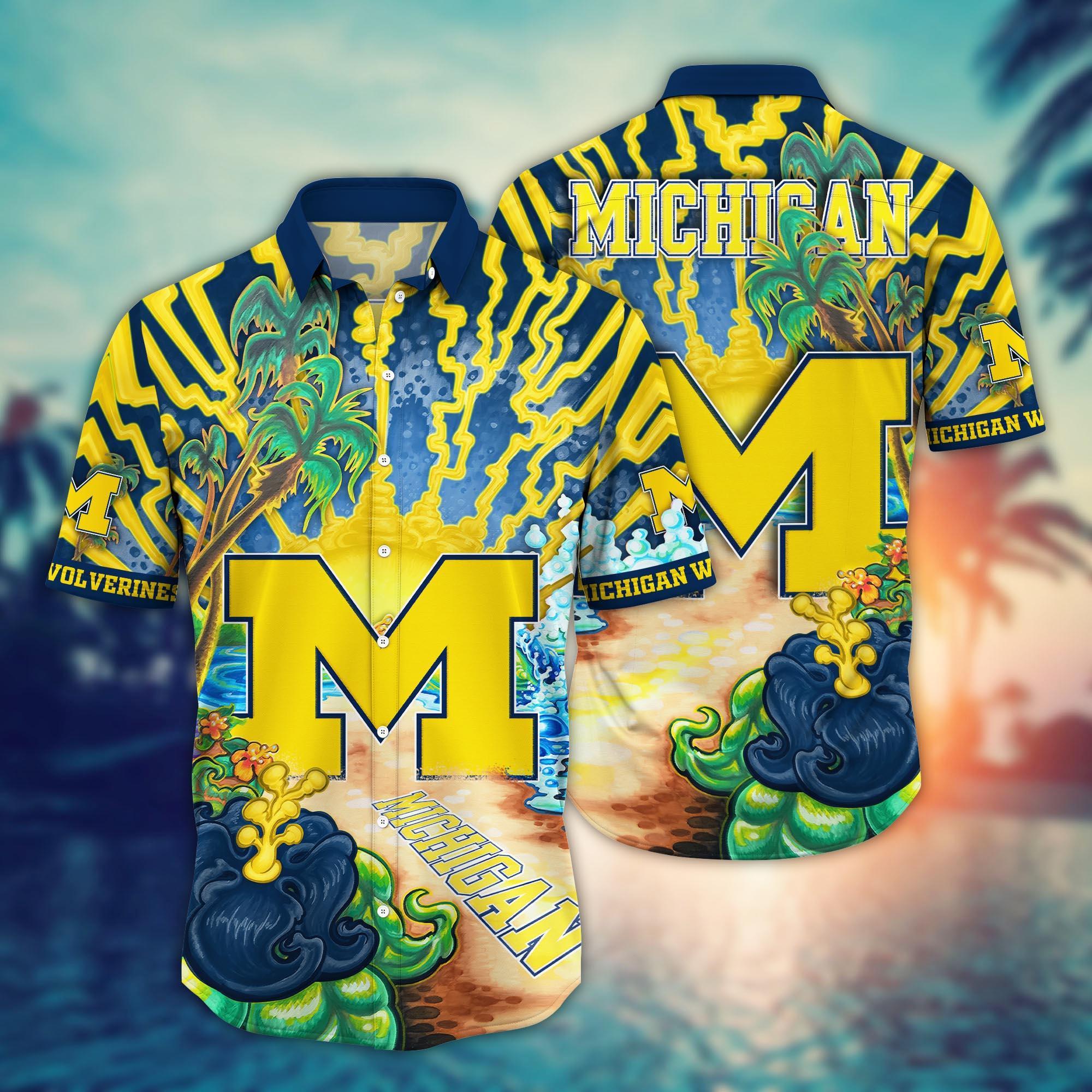 Michigan Wolverines NCAA Flower Hawaii Shirt For Fans Ver 2