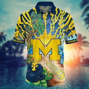 Michigan Wolverines NCAA Flower Hawaii Shirt For Fans Ver 2
