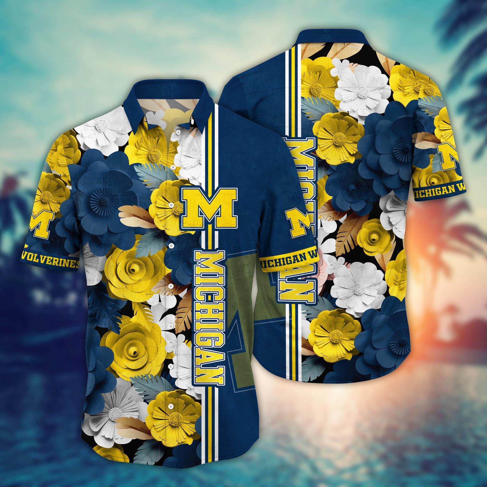 Michigan Wolverines NCAA Flower Hawaii Shirt For Fans Ver 23