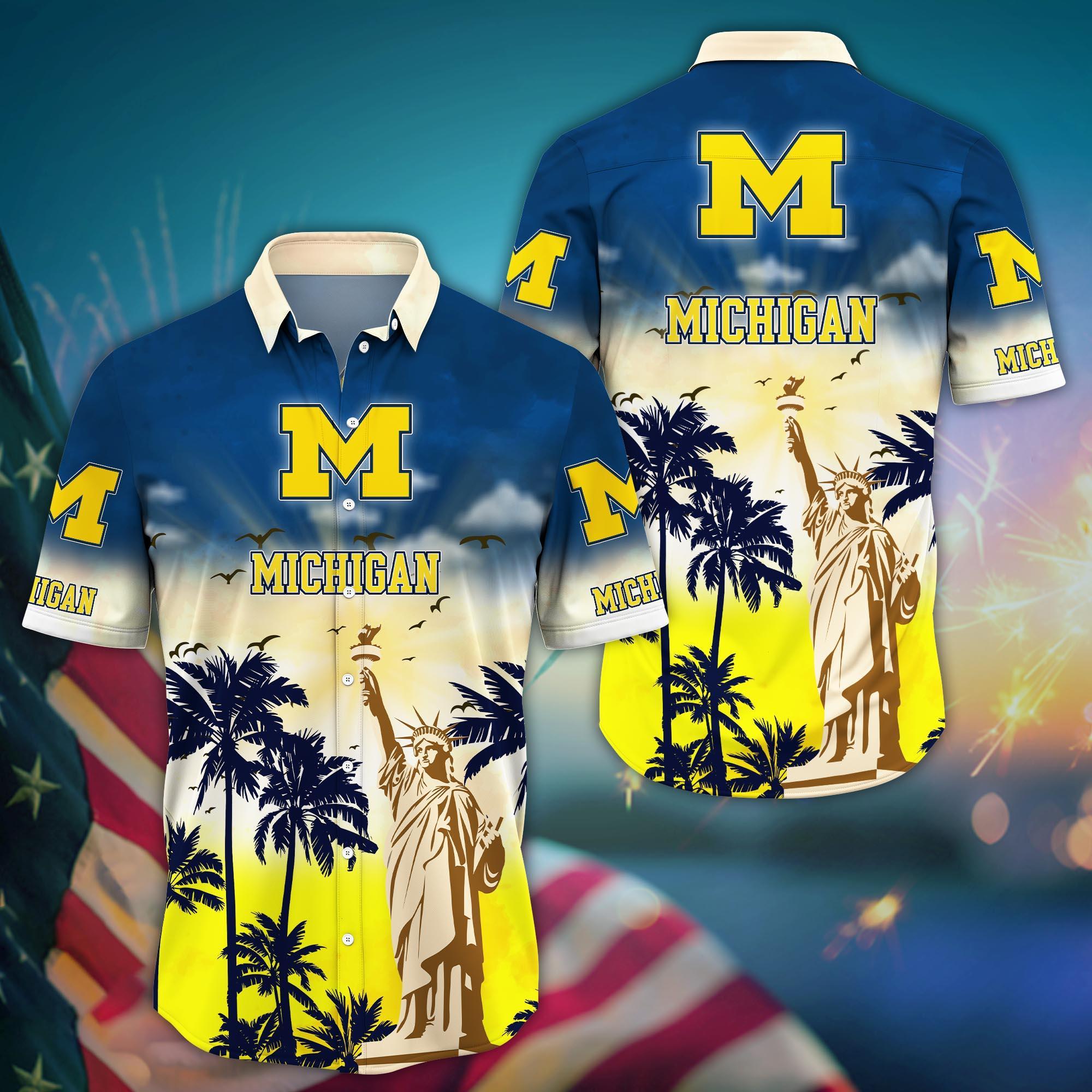 Michigan Wolverines NCAA Flower Hawaii Shirt For Fans Ver 24