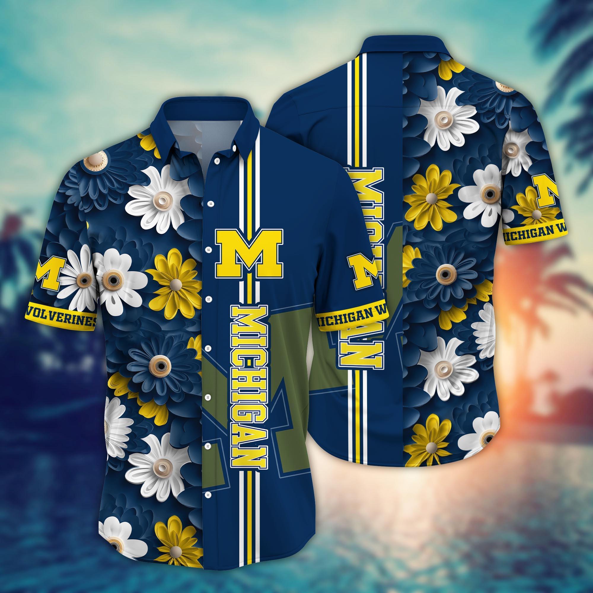 Michigan Wolverines NCAA Flower Hawaii Shirt For Fans Ver 26