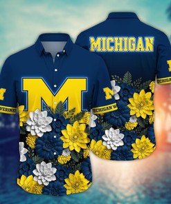 Michigan Wolverines NCAA Flower Hawaii Shirt For Fans Ver 28