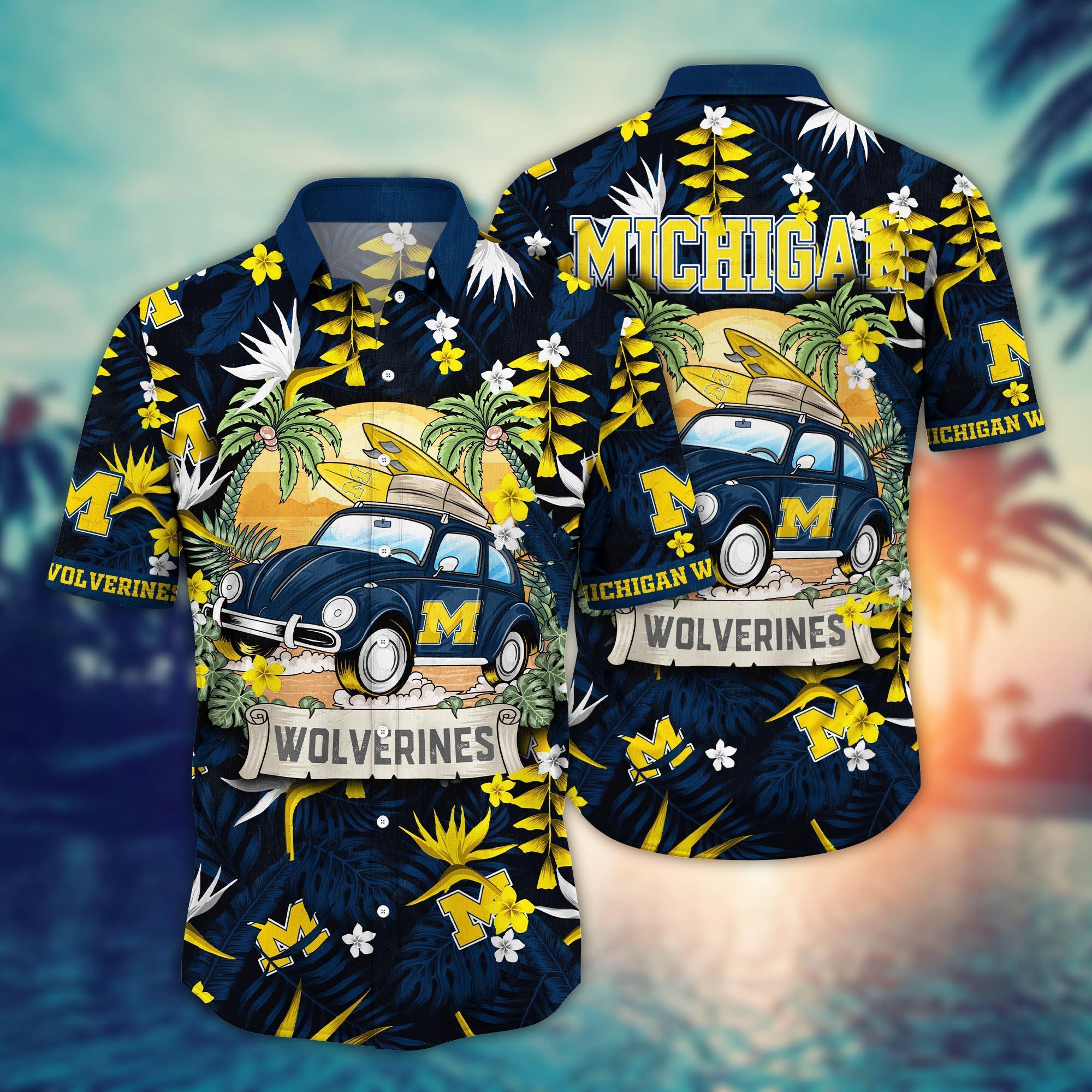 Michigan Wolverines NCAA Flower Hawaii Shirt For Fans Ver 3