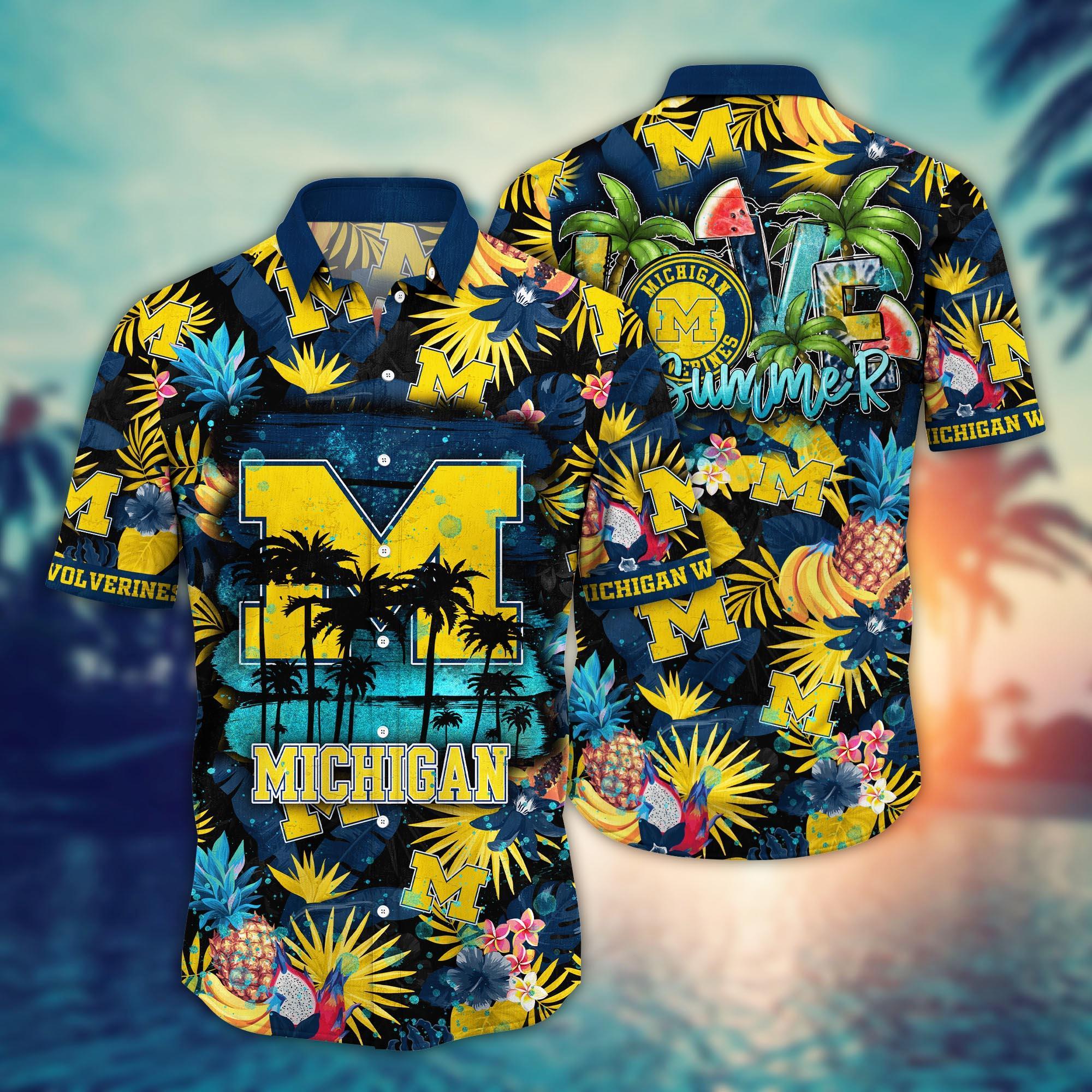 Michigan Wolverines NCAA Flower Hawaii Shirt For Fans Ver 34