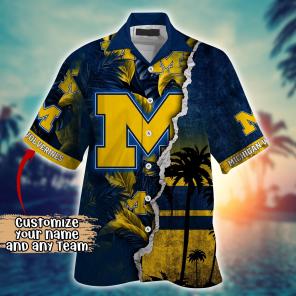 Michigan Wolverines NCAA Flower Hawaii Shirt For Fans Ver 35