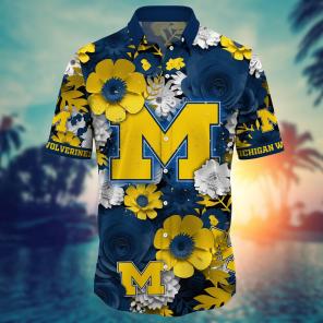 Michigan Wolverines NCAA Flower Hawaii Shirt For Fans Ver 36