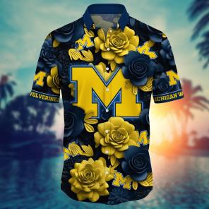 Michigan Wolverines NCAA Flower Hawaii Shirt For Fans Ver 37