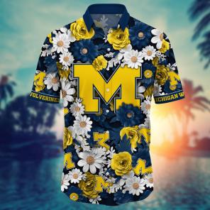 Michigan Wolverines NCAA Flower Hawaii Shirt For Fans Ver 4