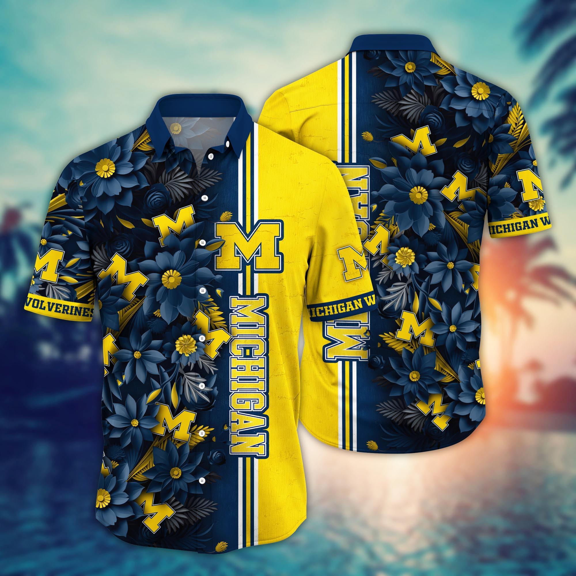 Michigan Wolverines NCAA Flower Hawaii Shirt For Fans Ver 5