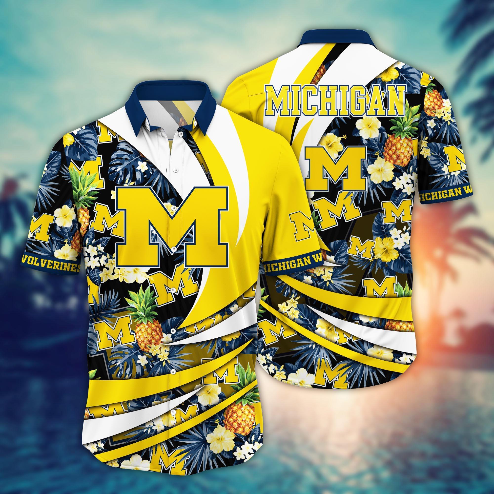 Michigan Wolverines NCAA Flower Hawaii Shirt For Fans Ver 7