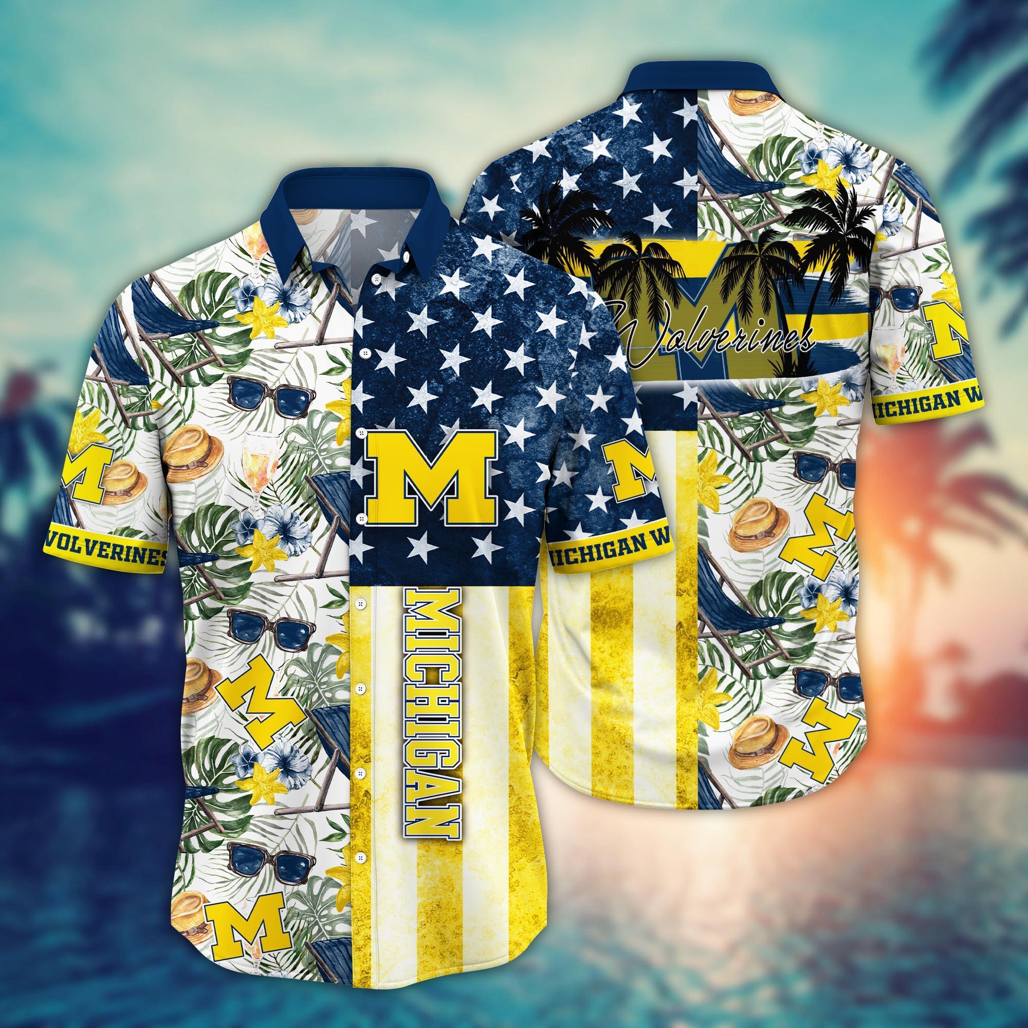 Michigan Wolverines NCAA Flower Hawaii Shirt For Fans Ver 8