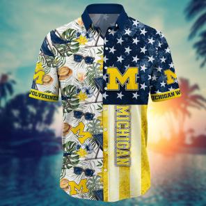 Michigan Wolverines NCAA Flower Hawaii Shirt For Fans Ver 8